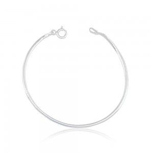 Pulseira De Prata Rabo De Rato Achatada – Joia em Prata 925 de Qualidade