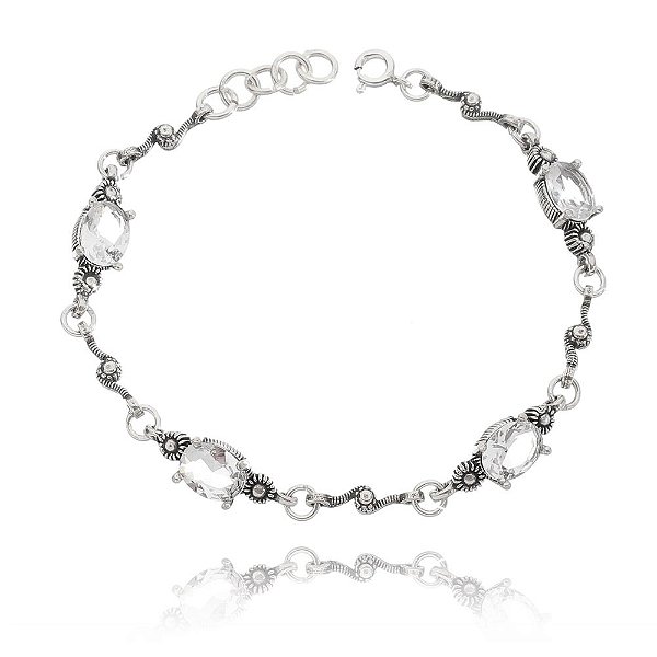 Pulseira De Prata Elegance Cristal – Joia em Prata 925 de Qualidade
