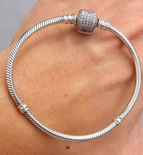 Pulseira De Prata Cravejada 19Cm – Joia em Prata 925 de Qualidade