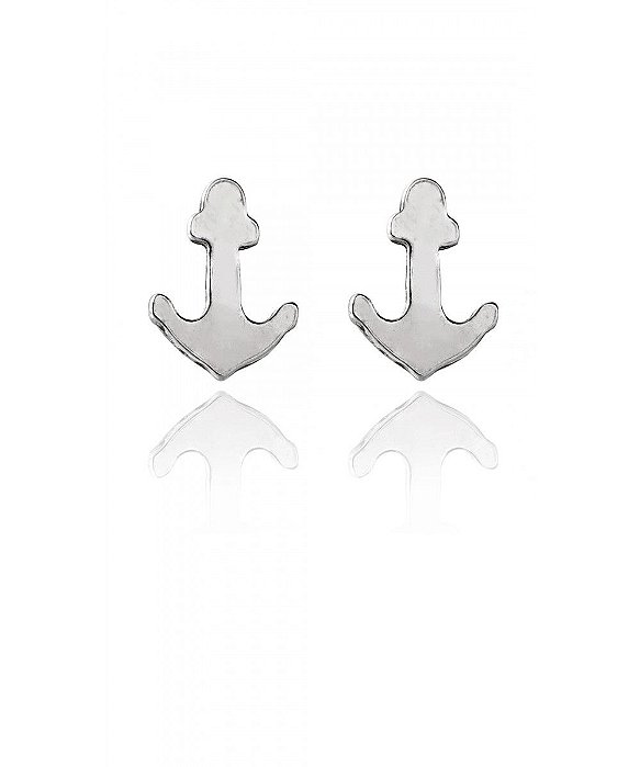 Brinco De Prata Ancora Pequeno – Joia em Prata 925 de Qualidade