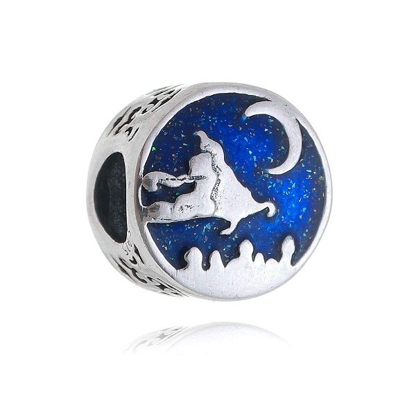 Berloque De Prata Céu De Alegria Com Escrita Atrás – Joia em Prata 925 de Qualidade