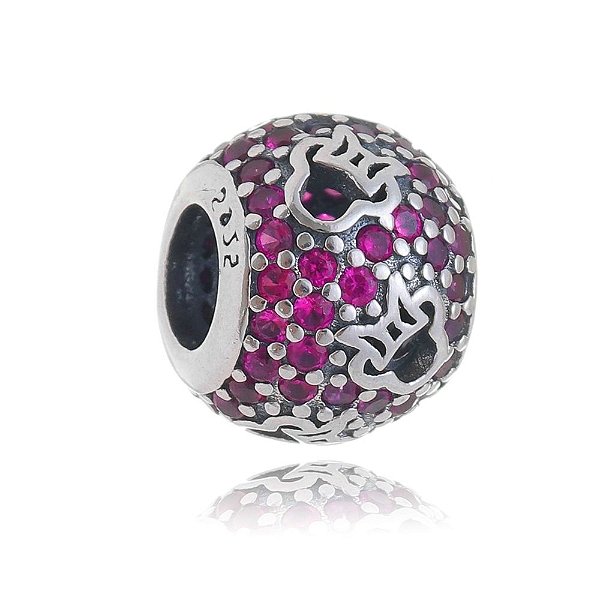 Berloque De Prata Minnie Com Micro Zirconias – Joia em Prata 925 de Qualidade