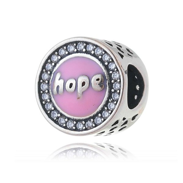 Berloque De Prata Hope (Esperança) Com Micro Zirconias – Joia em Prata 925 de Qualidade