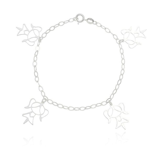 Pulseira De Prata Com Berloques De Menina – Joia em Prata 925 de Qualidade