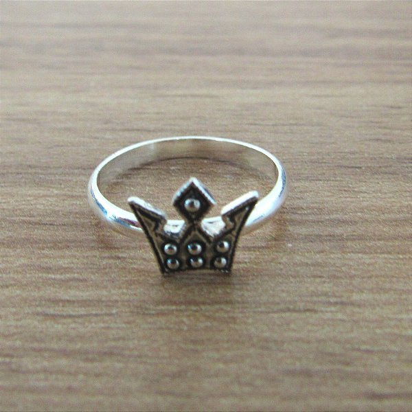 Anel De Prata Falange Coroa – Joia em Prata 925 de Qualidade