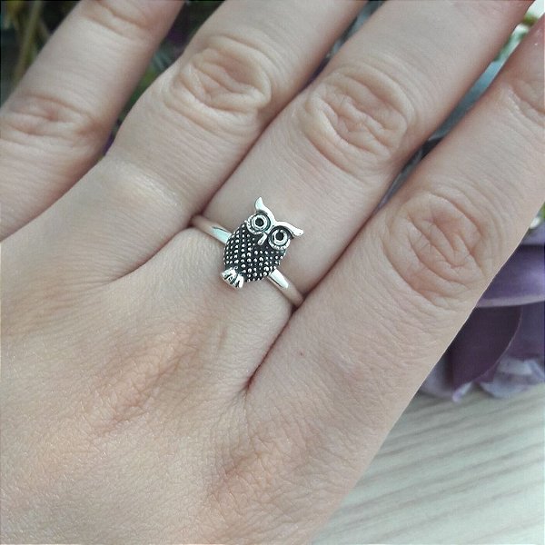 Anel De Prata Corujinha – Joia em Prata 925 de Qualidade