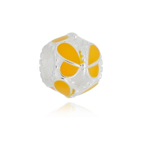 Berloque De Prata Borboleta Amarela – Joia em Prata 925 de Qualidade
