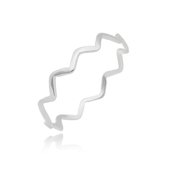 Anel De Prata Zig Zag – Joia em Prata 925 de Qualidade
