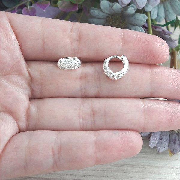 Argolinha De Prata 4 Fileiras De Micro Zircônias 1Cm – Joia em Prata 925 de Qualidade