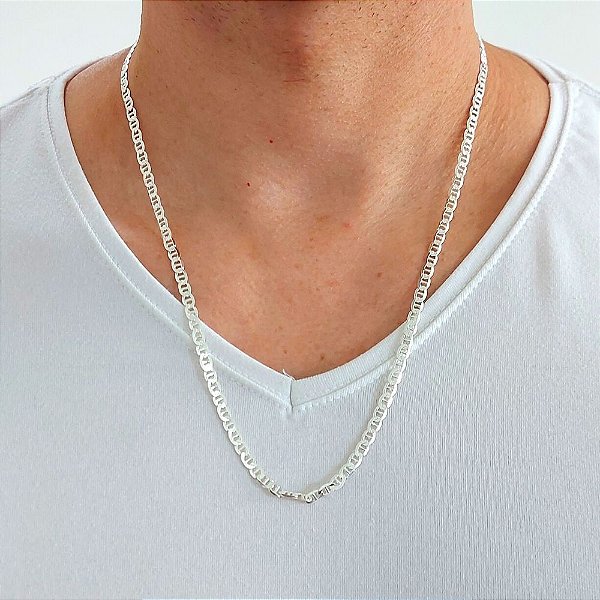 Corrente De Prata Gucci 60 X 0,4 Cm – Joia em Prata 925 de Qualidade