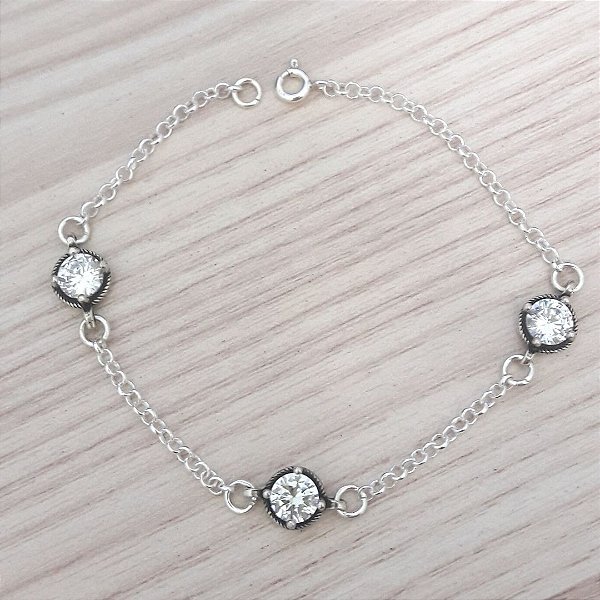 Pulseira De Prata Ilunime Zircônia Cristal – Joia em Prata 925 de Qualidade
