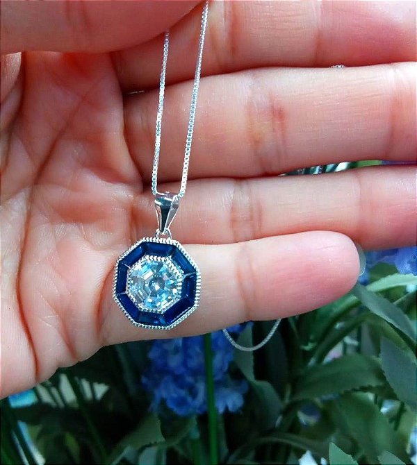 Colar De Prata Oceano Com Veneziana – Joia em Prata 925 de Qualidade