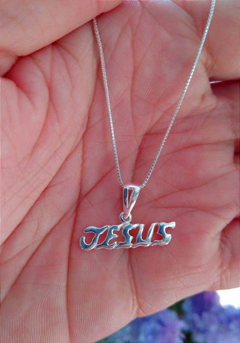 Colar De Prata Com Pingente Jesus – Joia em Prata 925 de Qualidade