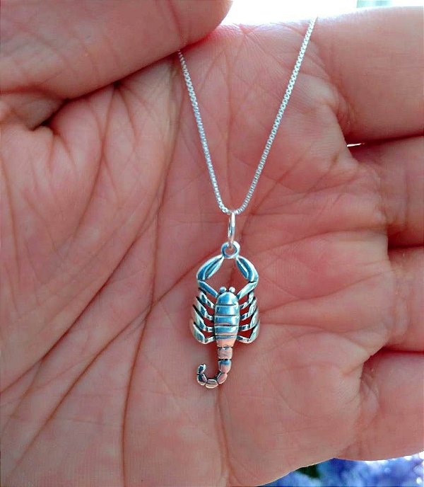 Colar De Prata Escorpião – Joia em Prata 925 de Qualidade