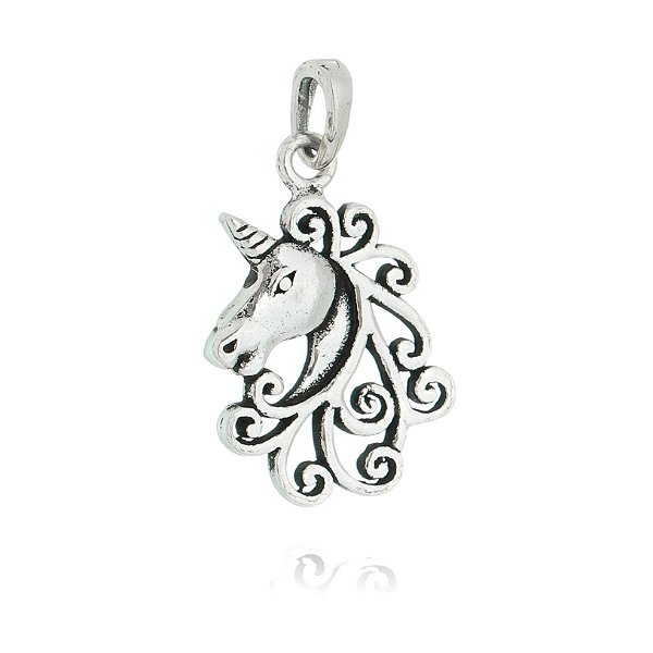 Pingente De Prata Bali Unicórnio – Joia em Prata 925 de Qualidade