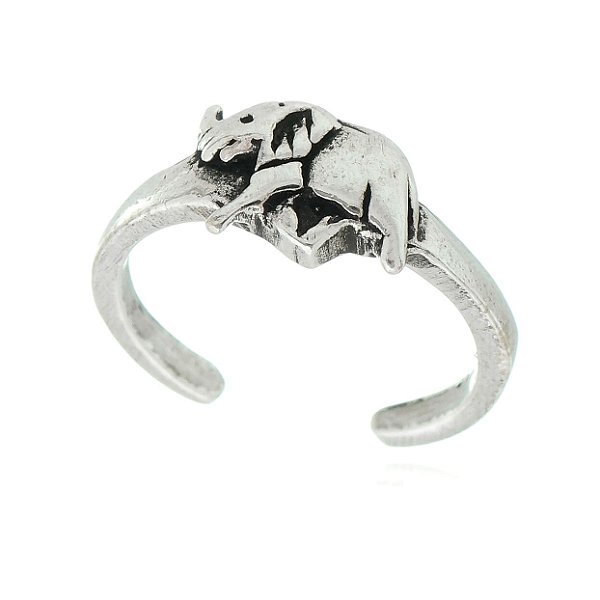Anel De Prata Falange Elefante Indiano – Joia em Prata 925 de Qualidade