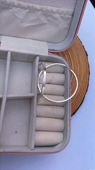 Argola De Prata Fio Quadrado 4,3 Cm – Joia em Prata 925 de Qualidade