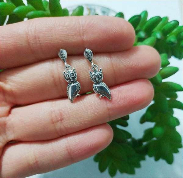 Brinco De Prata Bali Coruja – Joia em Prata 925 de Qualidade
