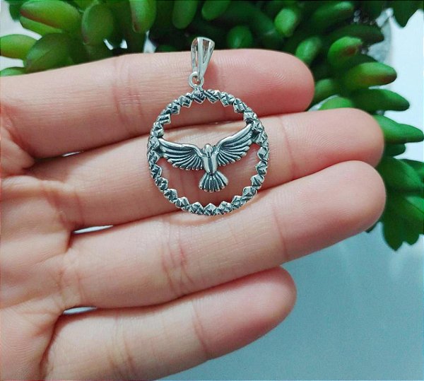 Pingente De Prata Bali Espírito Santo – Joia em Prata 925 de Qualidade