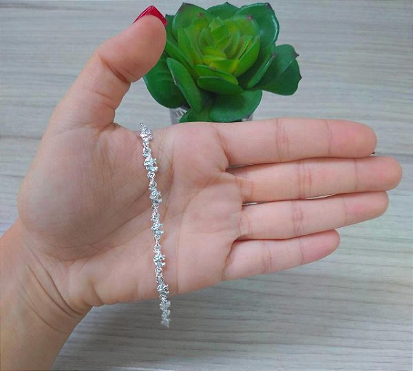 Pulseira De Prata Elefantinhos – Joia em Prata 925 de Qualidade