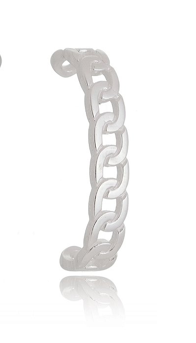 Piercing De Orelha Fake Prata Lisa – Joia em Prata 925 de Qualidade