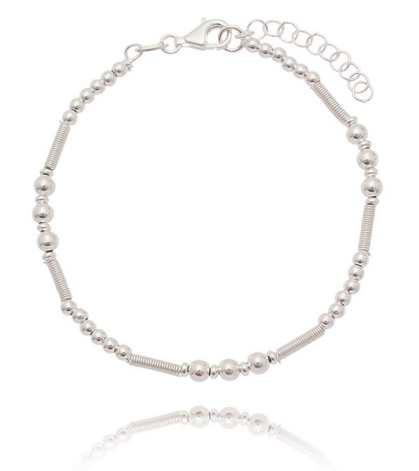 Pulseira De Prata Lisa Design Arquitetura – Joia em Prata 925 de Qualidade