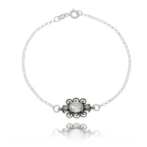 Pulseira De Prata Com Zircônias Cristais – Joia em Prata 925 de Qualidade