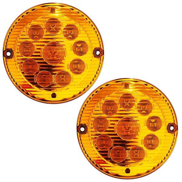 KIT 2 Lanterna Traseira para Ônibus Caminhão 155mm 10 LED 12V AM