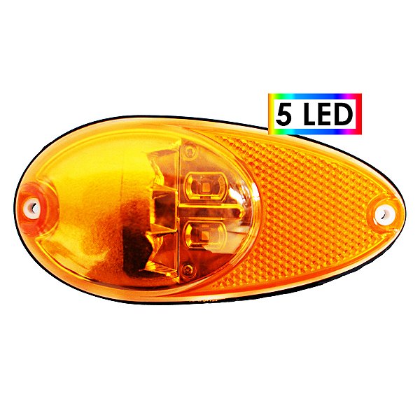 Lanterna Lateral Ônibus Bolha Dupla Função 5 Led BIVOLT