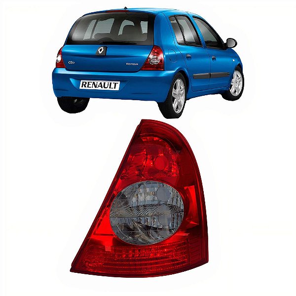 Lanterna Traseira Clio Hatch 2003 2004 2005 2006 2007 2008 2009 2010 LD Fumê