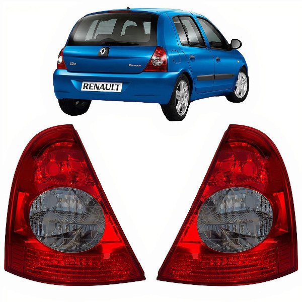 PAR Lanterna Traseira Clio Hatch 2003 2004 2005 2006 2007 2008 2009 2010 Fumê