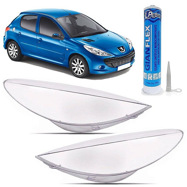 KIT Lente do Farol Peugeot 207 2009 2010 2011 2012 2013