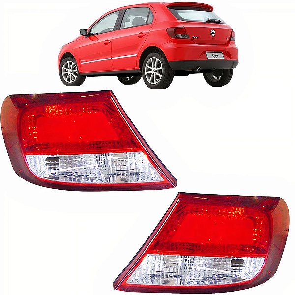 PAR Lanterna Traseira Gol G5 GV 2009 2010 2011 2012 Bicolor