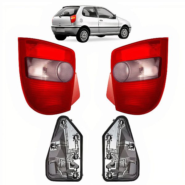 PAR Lanterna Traseira Palio 1996 1997 1998 1999 2000 Fumê + Circuito