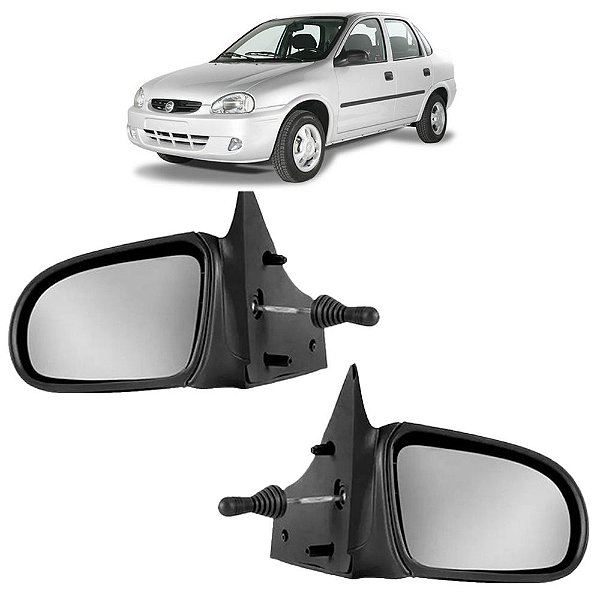 PAR Retrovisor Corsa 2 e 4 Portas 1993 a 2002 Sedan Com Controle
