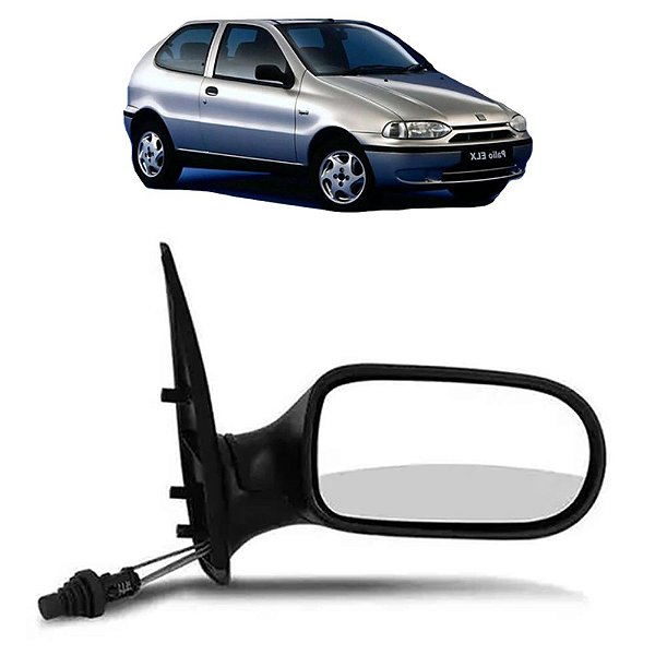 Retrovisor Palio Siena Weekend 96 97 98 99 2000 com Controle 2 Portas Lado Direito