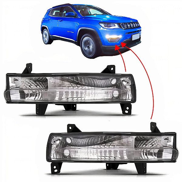 PAR Lanterna Daylight Para-choque Jeep Compass 2017 2018 2019 2020