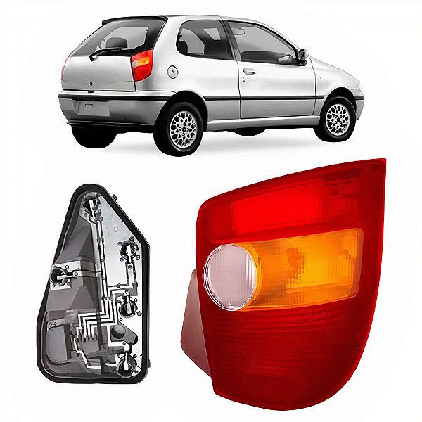 KIT Lanterna Traseira Palio 1996 1997 1998 1999 2000 LD + Circuito