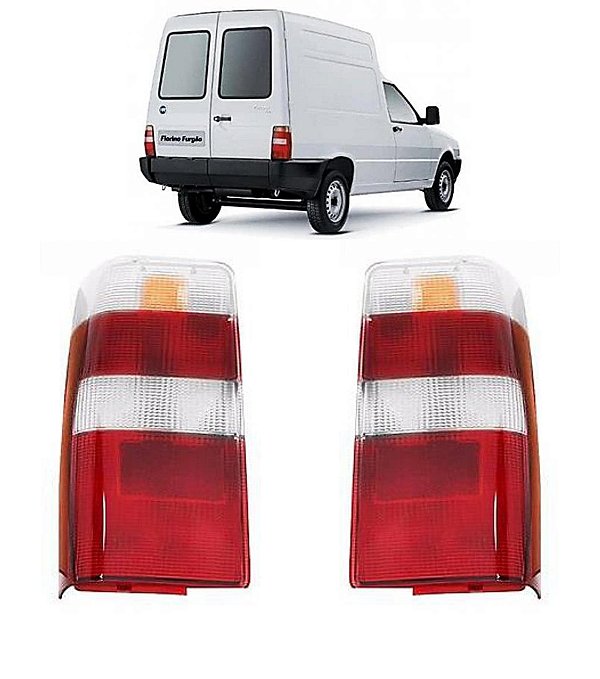 PAR Lente Traseira Fiorino Elba 1986 a 1997 Vermelho Cristal