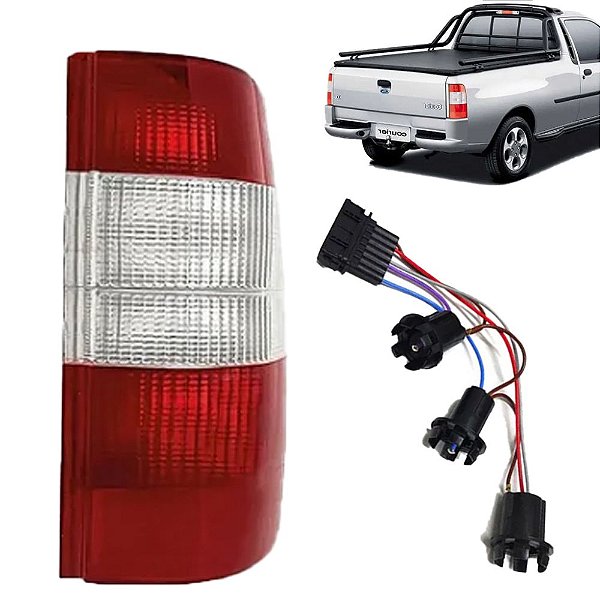 Lanterna Traseira Courier 1996 até 2013 Cristal c/Soquete