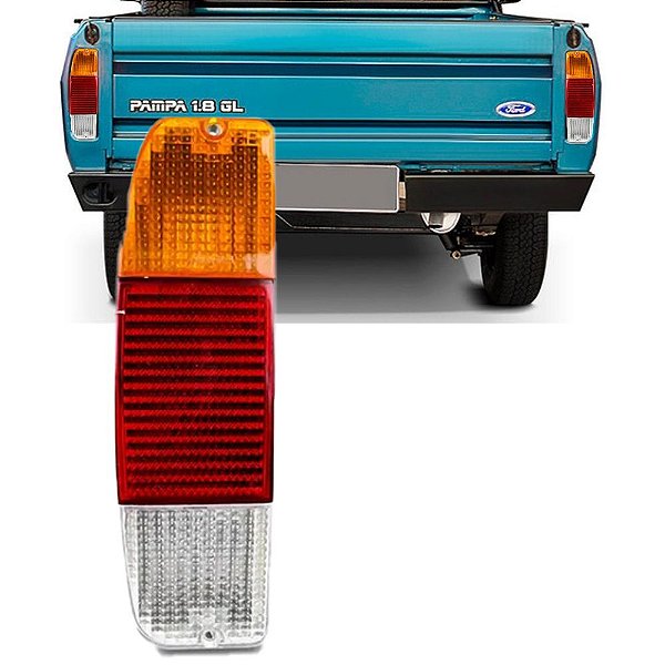 Lanterna Traseira Ford Pampa 87 até 97 LE TRICOLOR