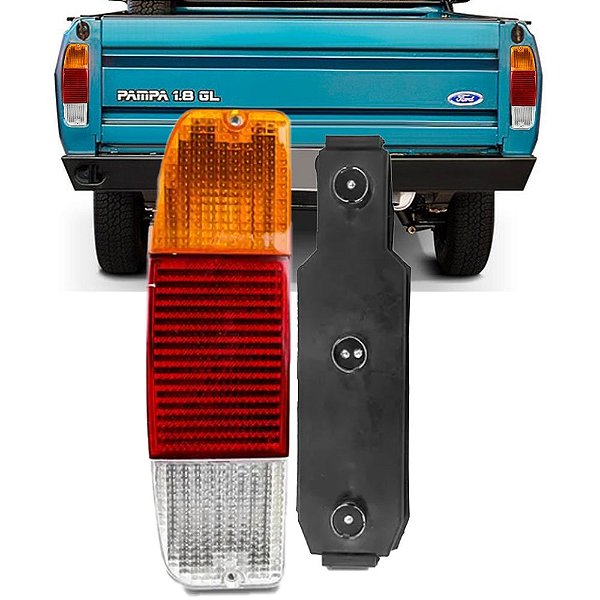 Lanterna Traseira Ford Pampa 87 até 97 TRI c/Soquete