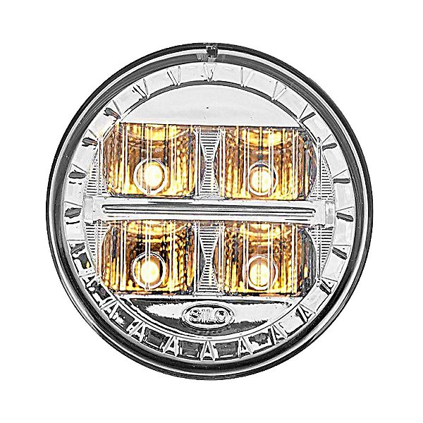 Lanterna Dianteira Ônibus Caio 70mm Cristal com 4 Led AM