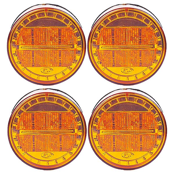 KIT4 Lanterna Traseira Ônibus Caminhão Carreta 70mm 4 Led AM