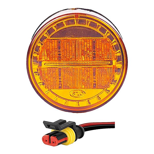 Lanterna Traseira Ônibus Caminhão 70mm 4 Led +Conector