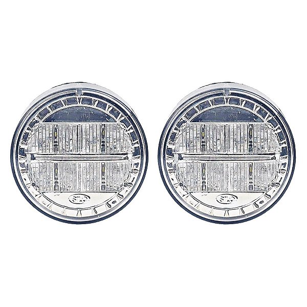 KIT 2 Lanterna Traseira Ônibus Caio 70mm 4 Led Cristal