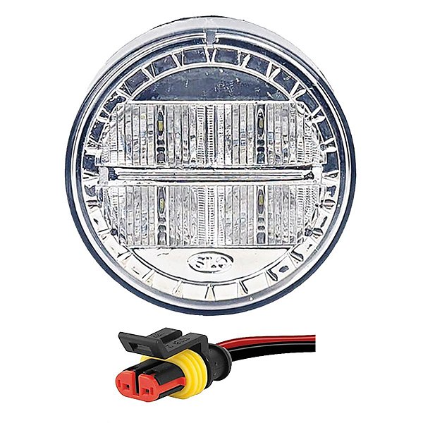 Lanterna Traseira Ônibus Caio Caminhão 70mm 4 Led +Conector