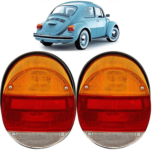 PAR Lanterna Traseira Fusca FAFA 1979 a 96 Acrílico Tricolor