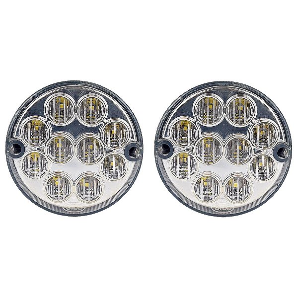 KIT 2 Lanterna Traseira Ônibus Caminhão Bugue 96mm 10 Led CR