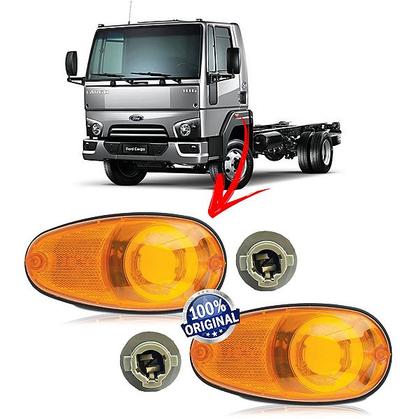 KIT2 Lanterna Lateral Bolha Caminhão Cargo 816 1119 ORIGINAL